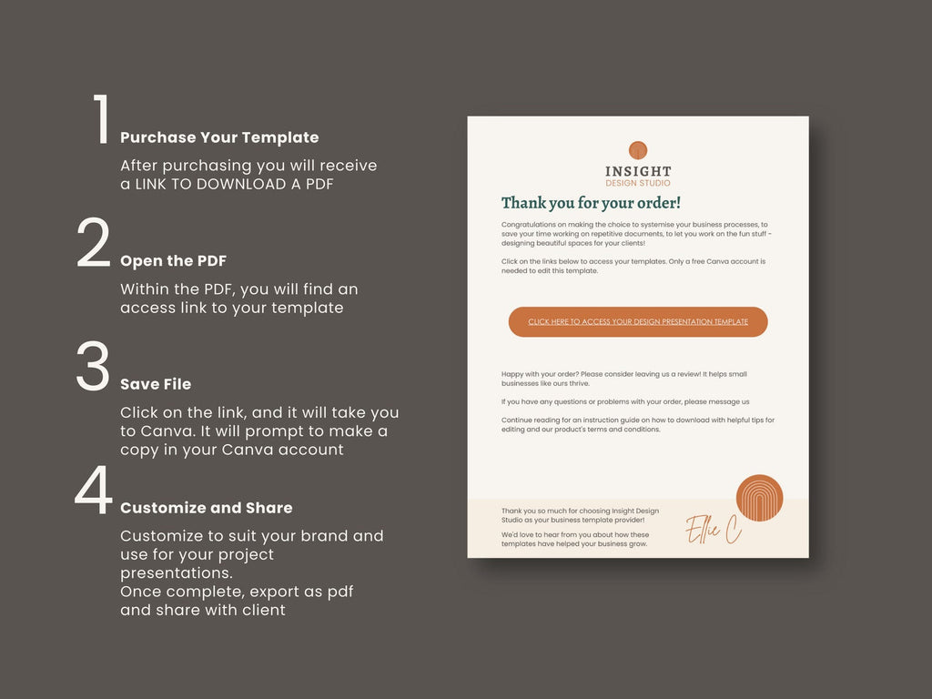 Interior Design Concept Design Presentation Template with Moodboards, Shopping Lists and Material Selection Canva