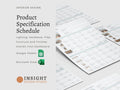 Interior Design Google Sheets Excel Product Specification Template, Finishes FF&E Furniture Schedule, E-Design Specification