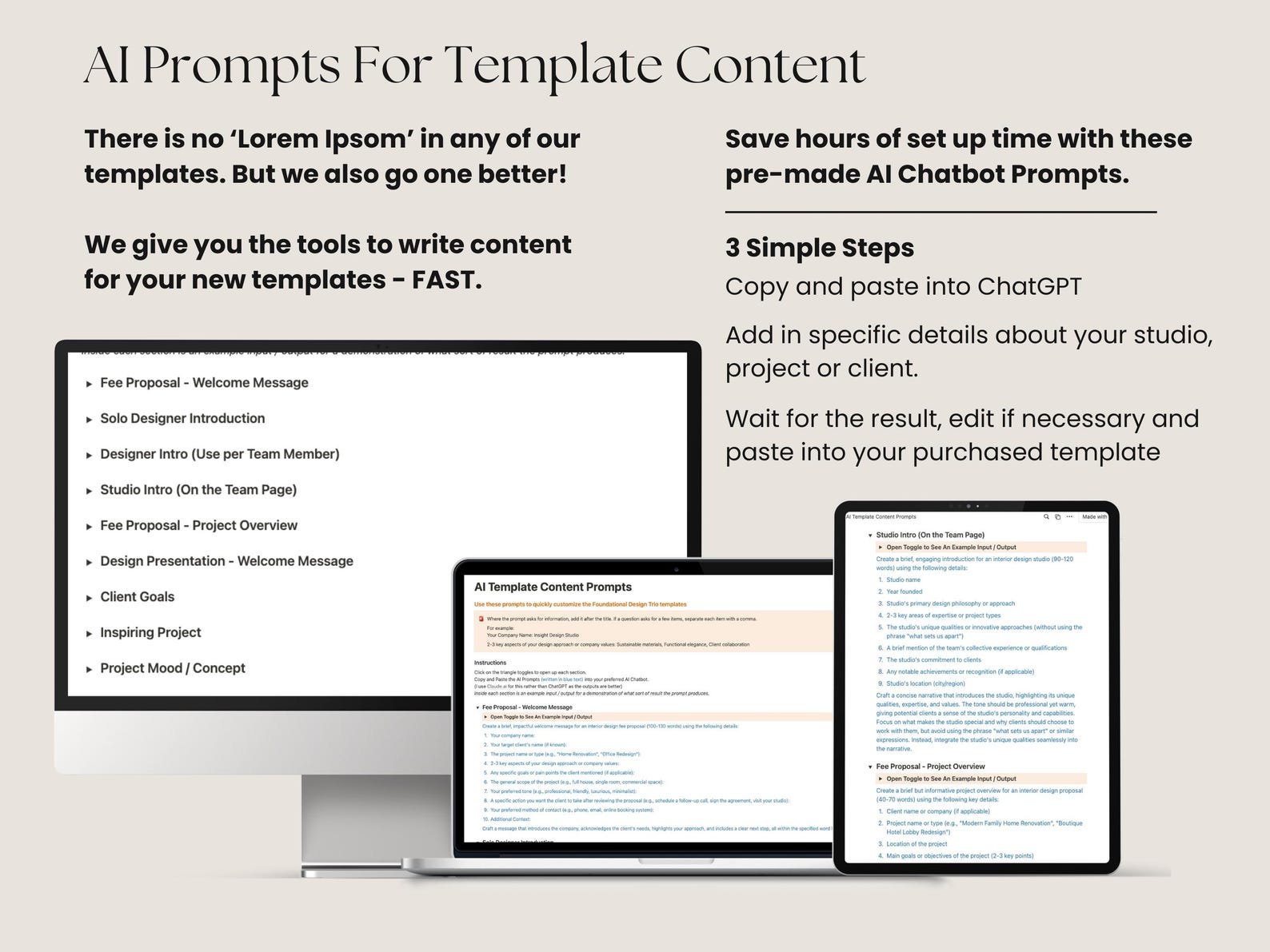 FFE Finishes Schedule and Design Presentation Template Bundle for Interior Designers - Canva Powerpoint Indesign - Linden